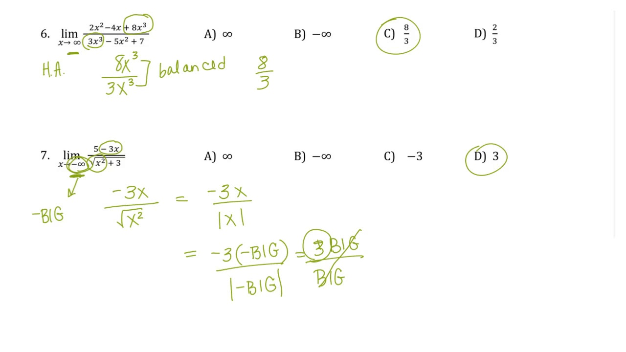 AP calculus AB unit one review