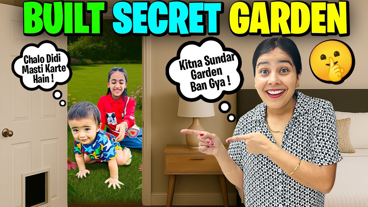 Mummy Built a SECRET GARDEN for Rishabh & Samayra!🌱🍃🤩 @SamayraNarulaandFamily