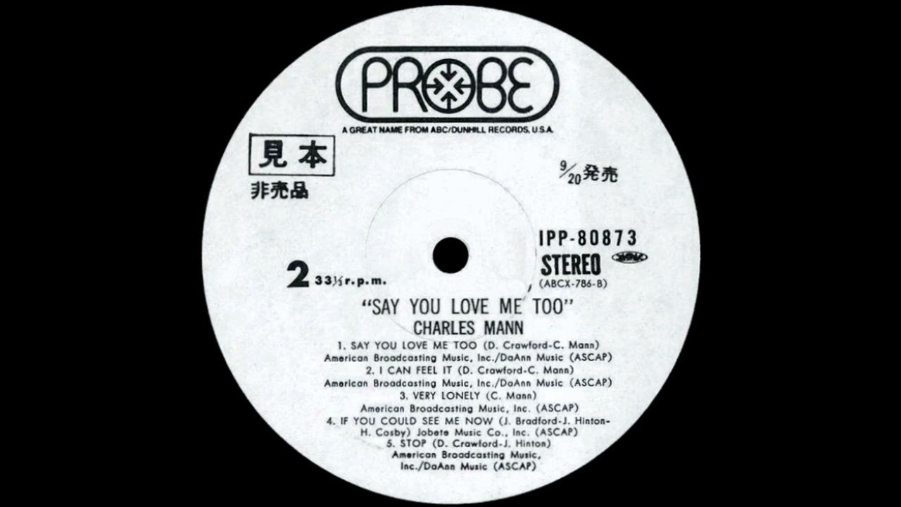 Charles Mann - Say You Love Me Too