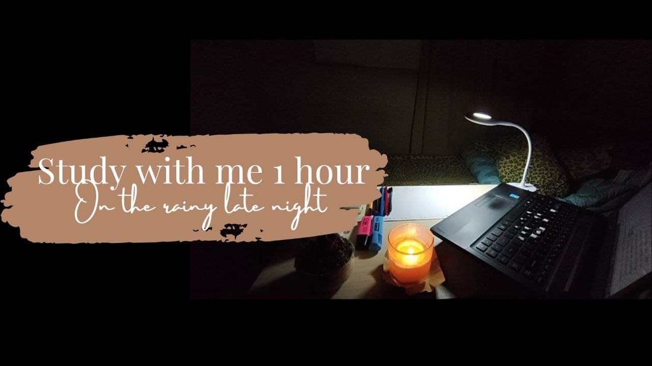 📚 Study with me - Rainy late night⛈️- Music Studio Ghibli - Relaxing 🎶 - real time #studywithme