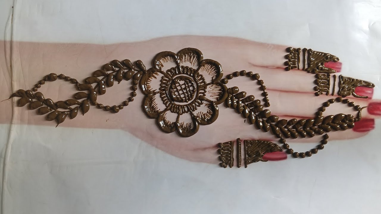 Back hand mehndi design 💗💗