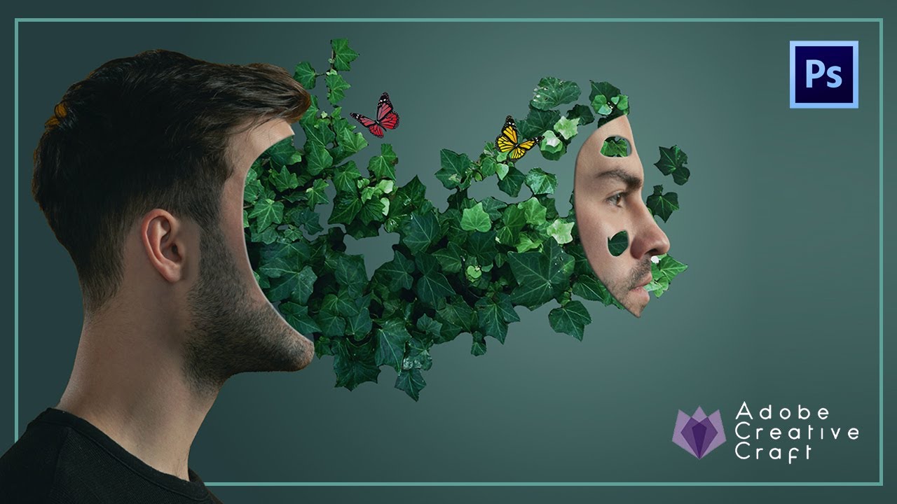 How To Create a Plant Face Effect In Photoshop | Adobe creative craft | #Photoshop #tutorial