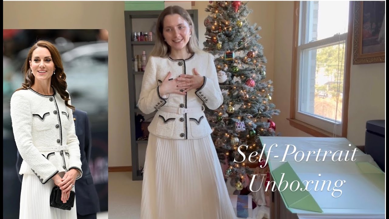 Self-Portrait Unboxing - Boucl&eacute; Chiffon Midi Dress