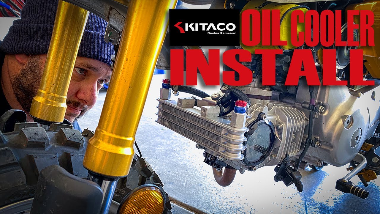 Honda Monkey | Немного охладим двигатель | Установка масляного радиатора Kitaco