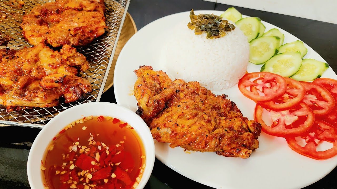 CƠM GÀ NƯỚNG SỐT THÁI/Cách làm cơm gà nướng sốt thái thịt mềm k0 bị khô thơm ngon lạ miệng#913