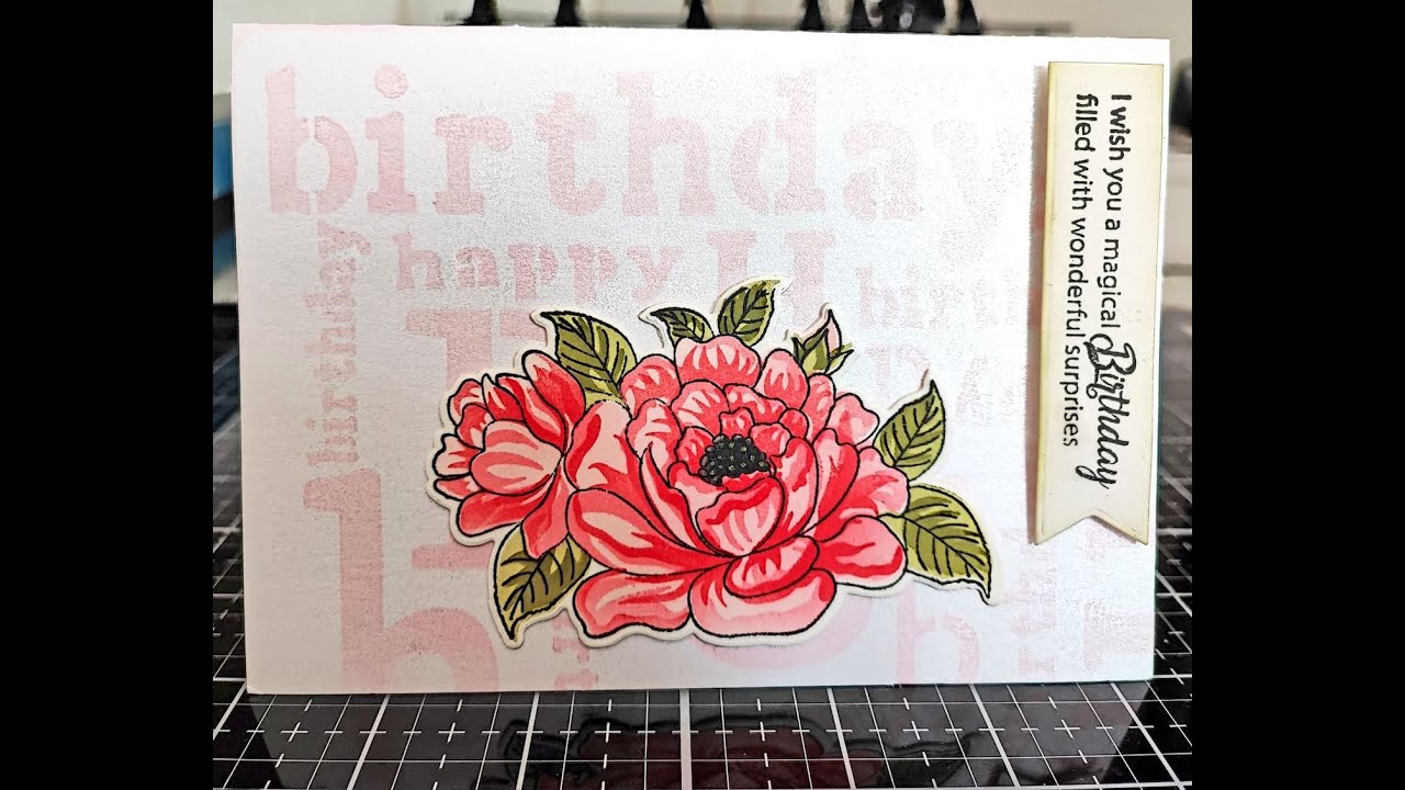 SUPER EASY TO PAINT LAYERS FLOWERS | layering stencils #alinacutle #alinacraft #diycard