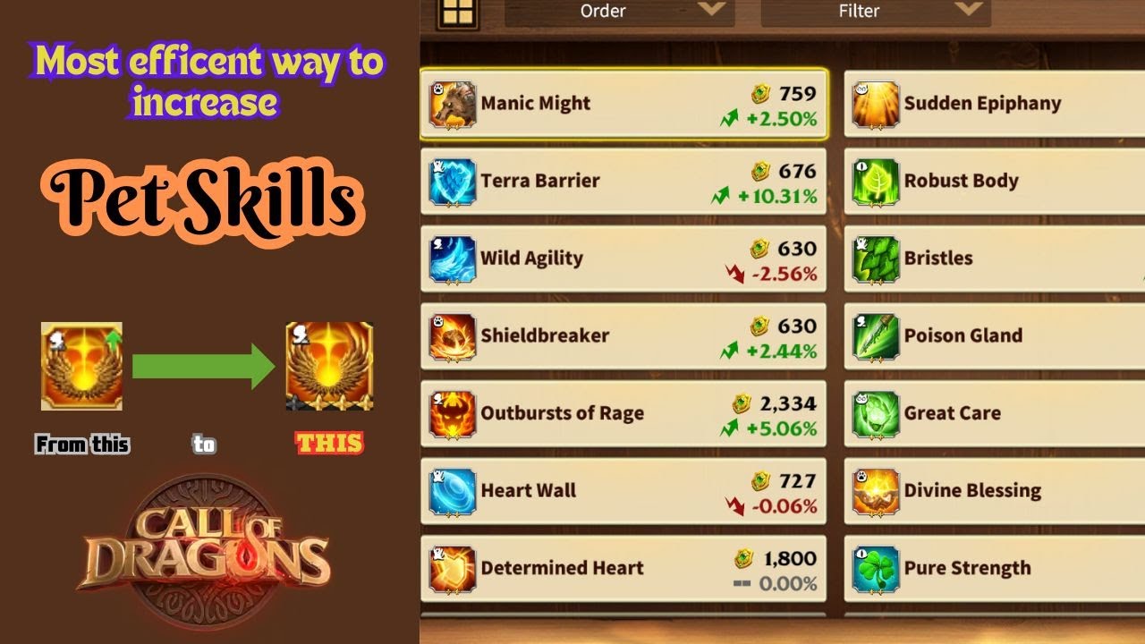 Most *EFFICIENT* way to upgrade Pet Skills | Call of Dragons