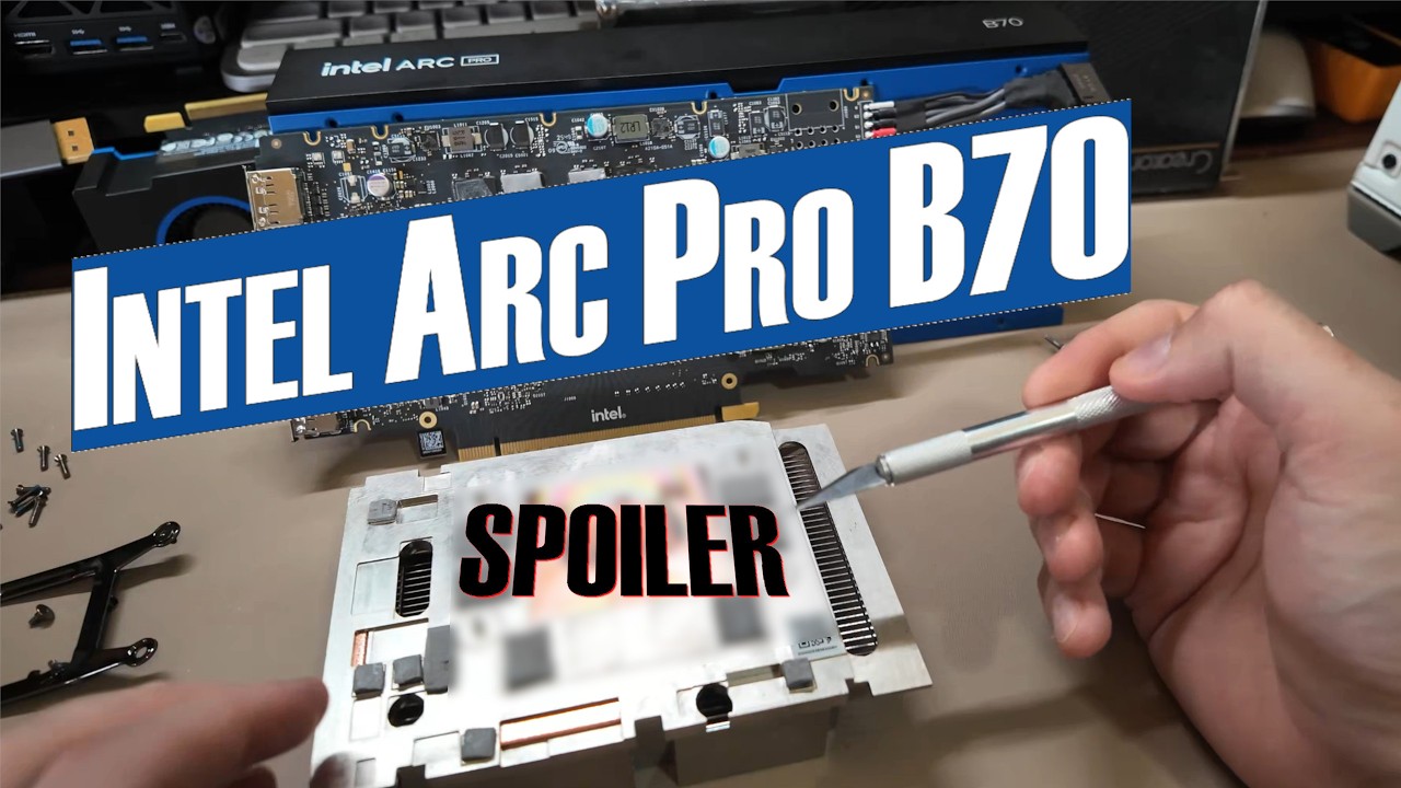 Intel Arc Pro B70 Single Fan 32GB - FULL TEARDOWN