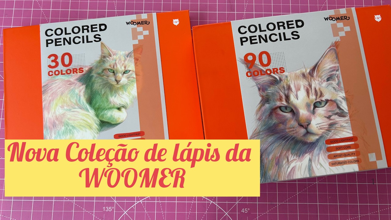 NOVA coleção de lápis da WOOMER 30 /90 cores Parte 1