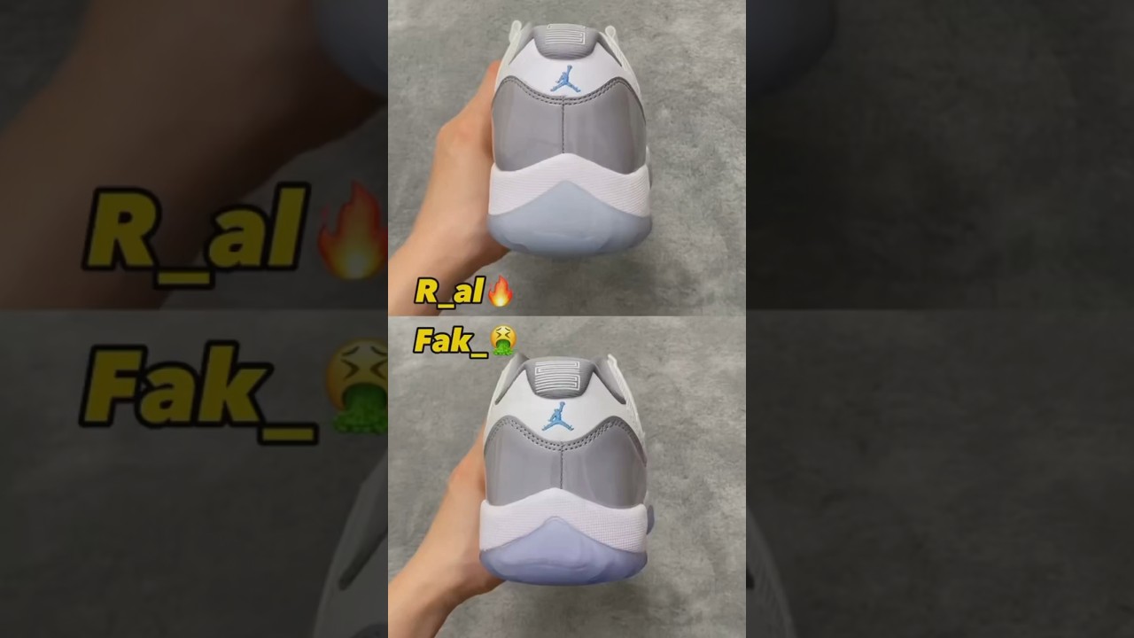 Real Vs Fake Cement Grey Jordan 11 Low #sneakerheads #sneakers #viral