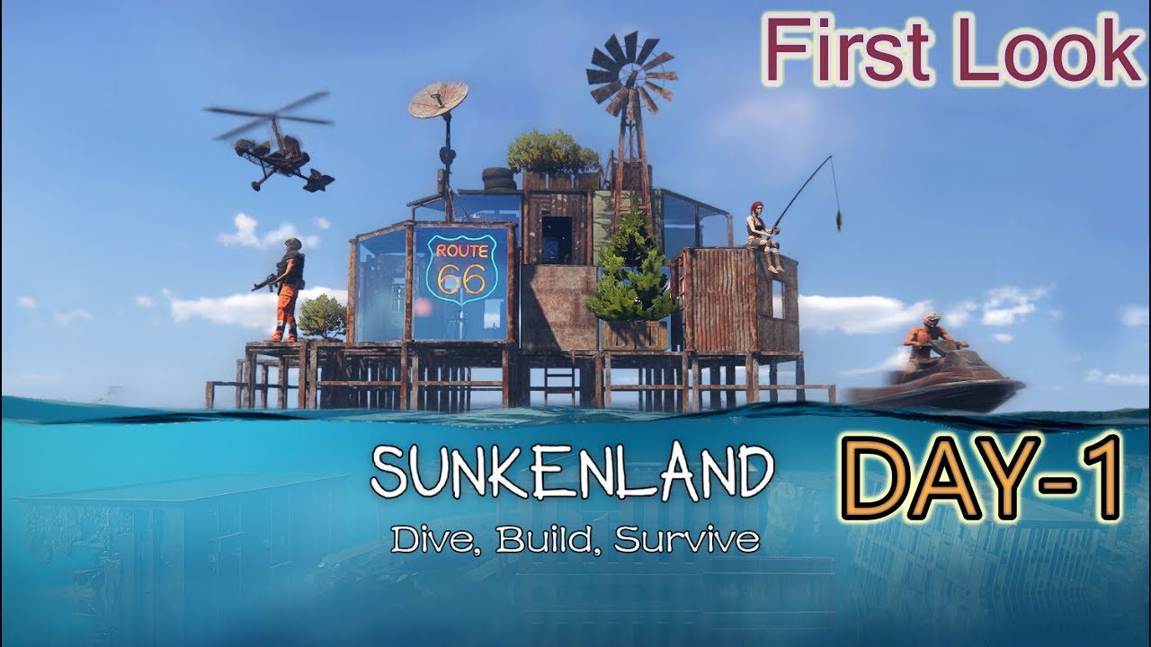 Diving into a Waterworld Adventure! First Look at 'Sunkenland' - Day One Exploration