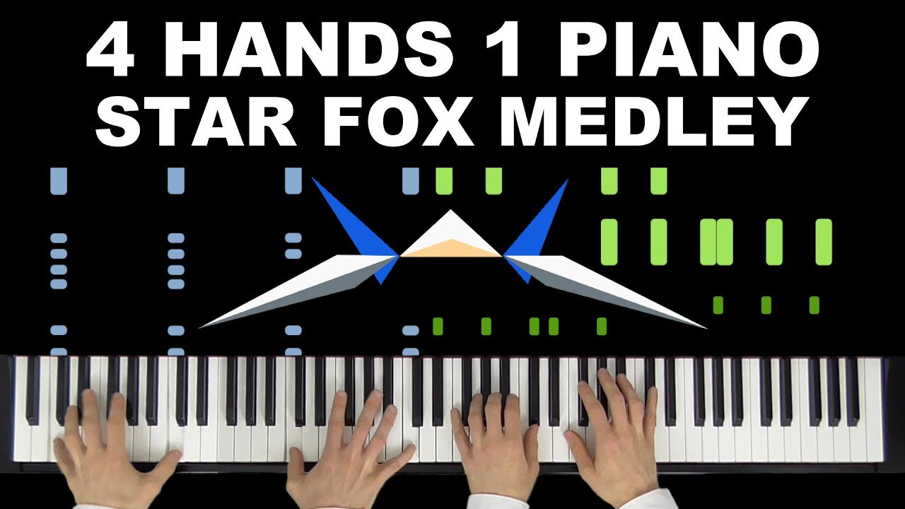 Star Fox Medley | 4 Hands 1 Piano | Synthesia