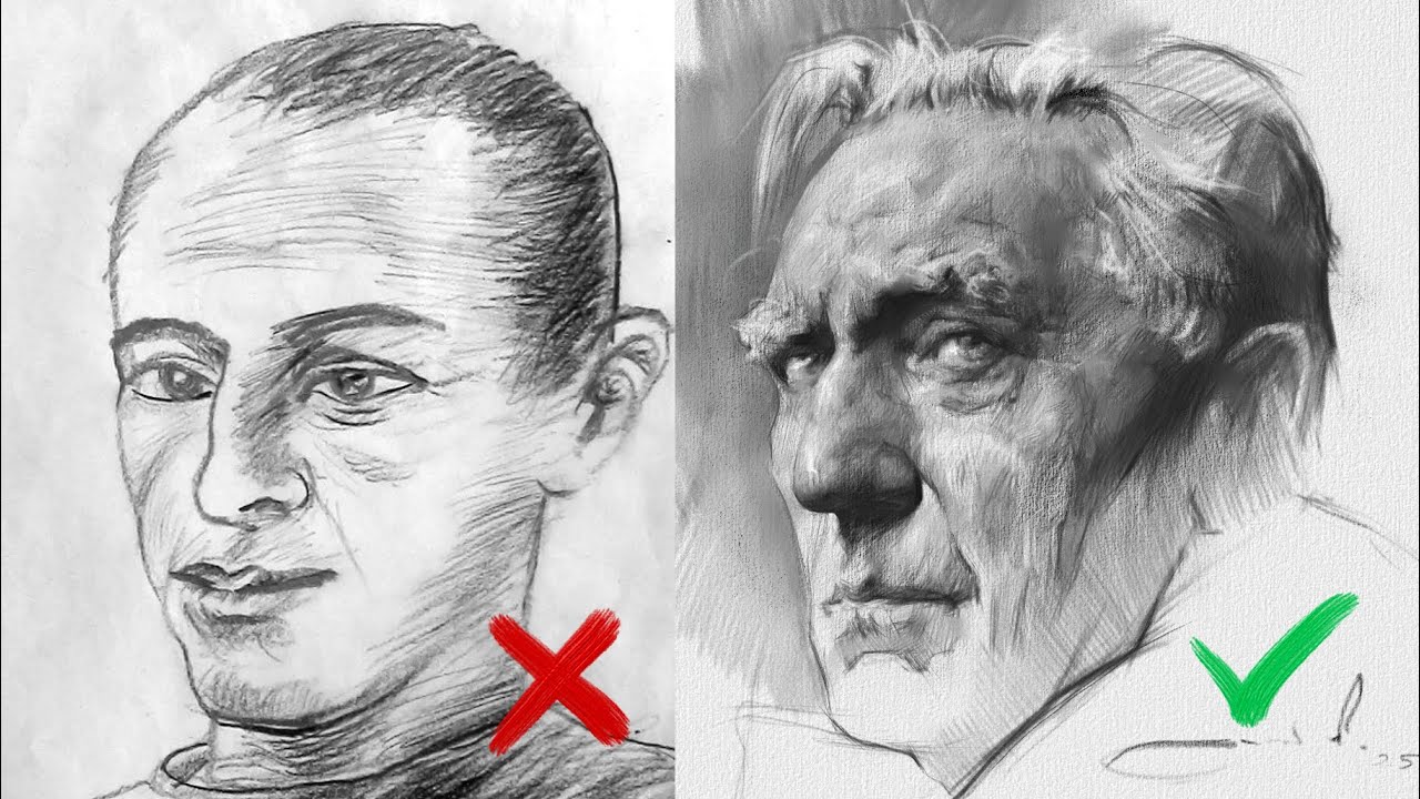 РИСУЮ ПОРТРЕТЫ ПЛОХО - БЕСИТ!!! ЧТО ДЕЛАТЬ?