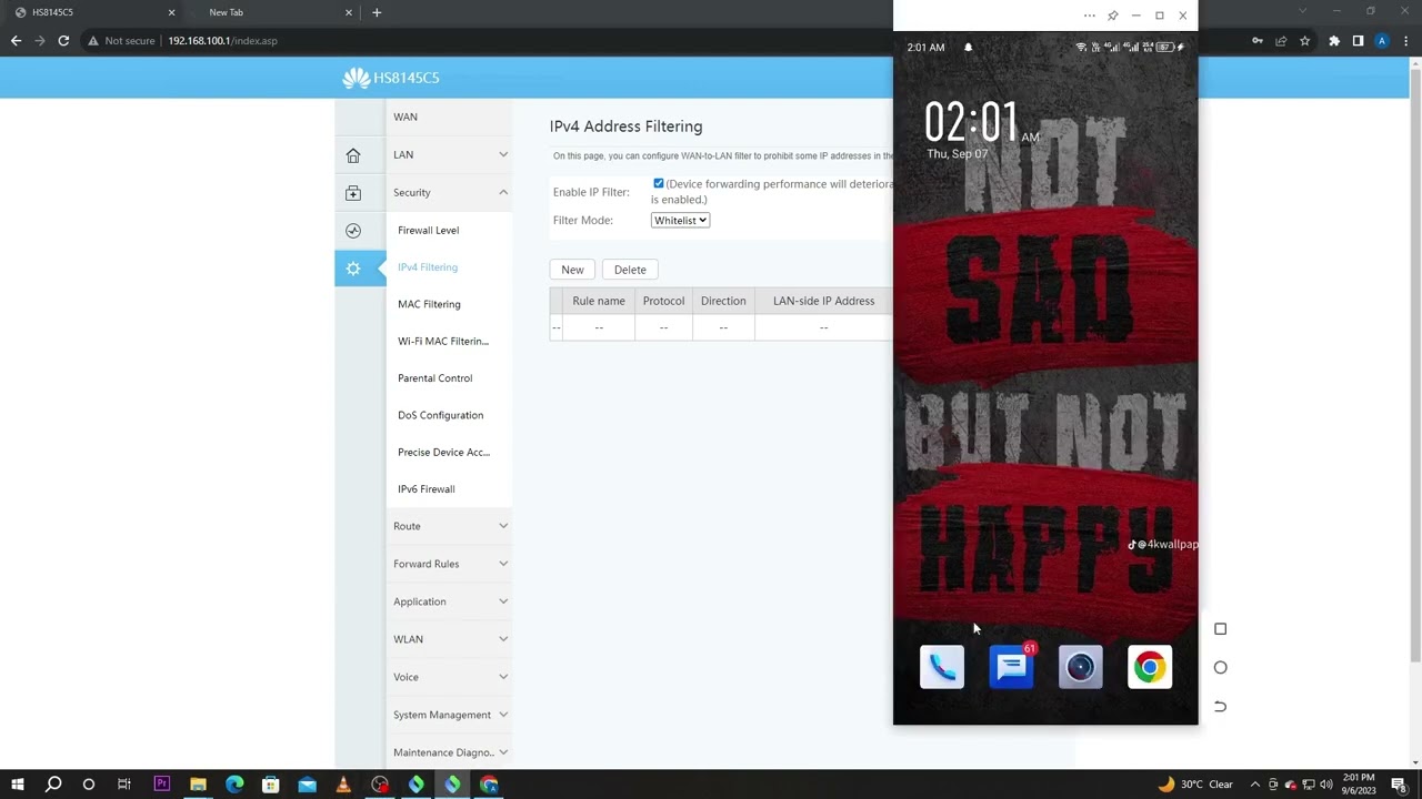 How to a lock scan qr code iPv4 Address Filtering  Wifi address