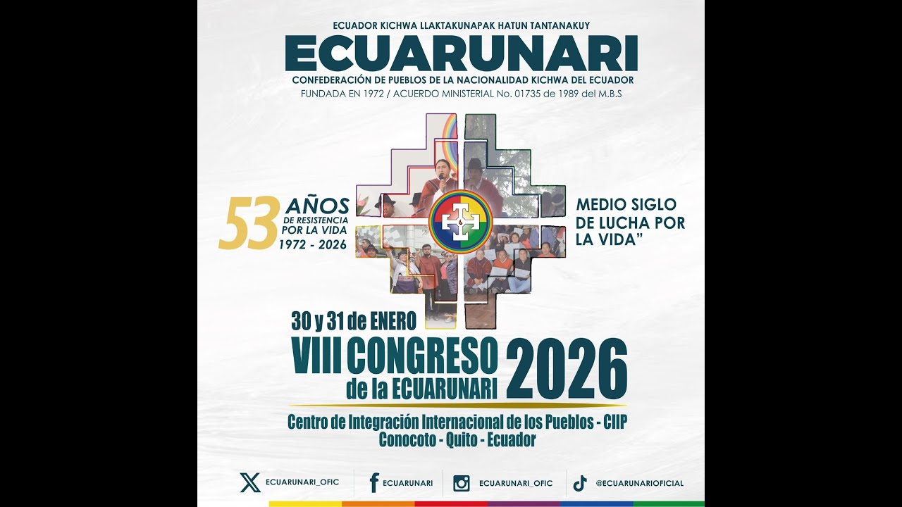 VIII Congreso de la Ecuarunari y Elección de su Consejo de Gobierno