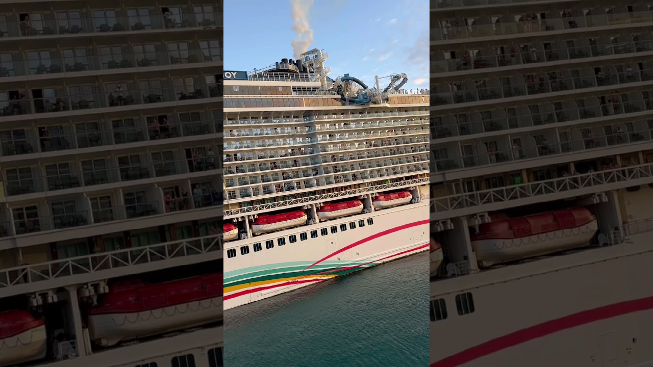 Norwegian Breakaway sailing past the Norwegian Joy and everyone goes crazy celebrating! 03/02/26