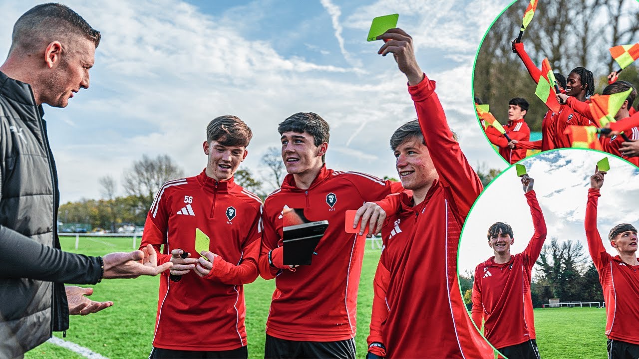 Salford City players try refereeing for the first time! | Breaking Barriers