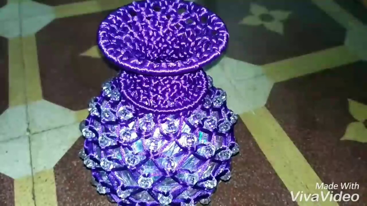 How to make moti macrame flower-pot.