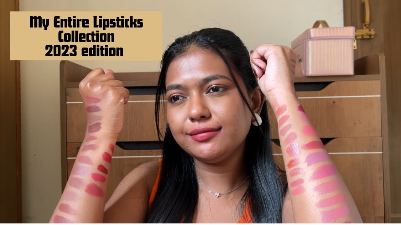 MY ENTIRE LIPSTICK COLLECTION - 2023 | SWATCHES + ONE LINE REVIEW |