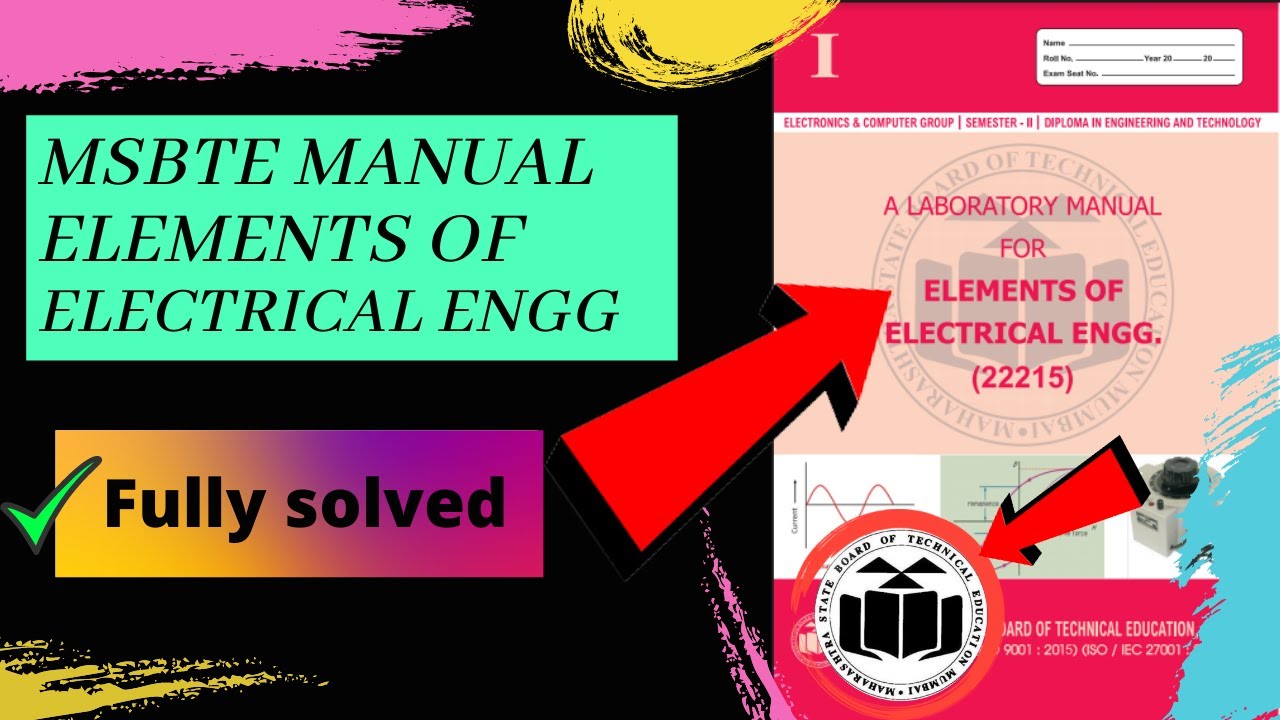 Elements of  Electrical Engineering (22215)  with Answers #Msbte