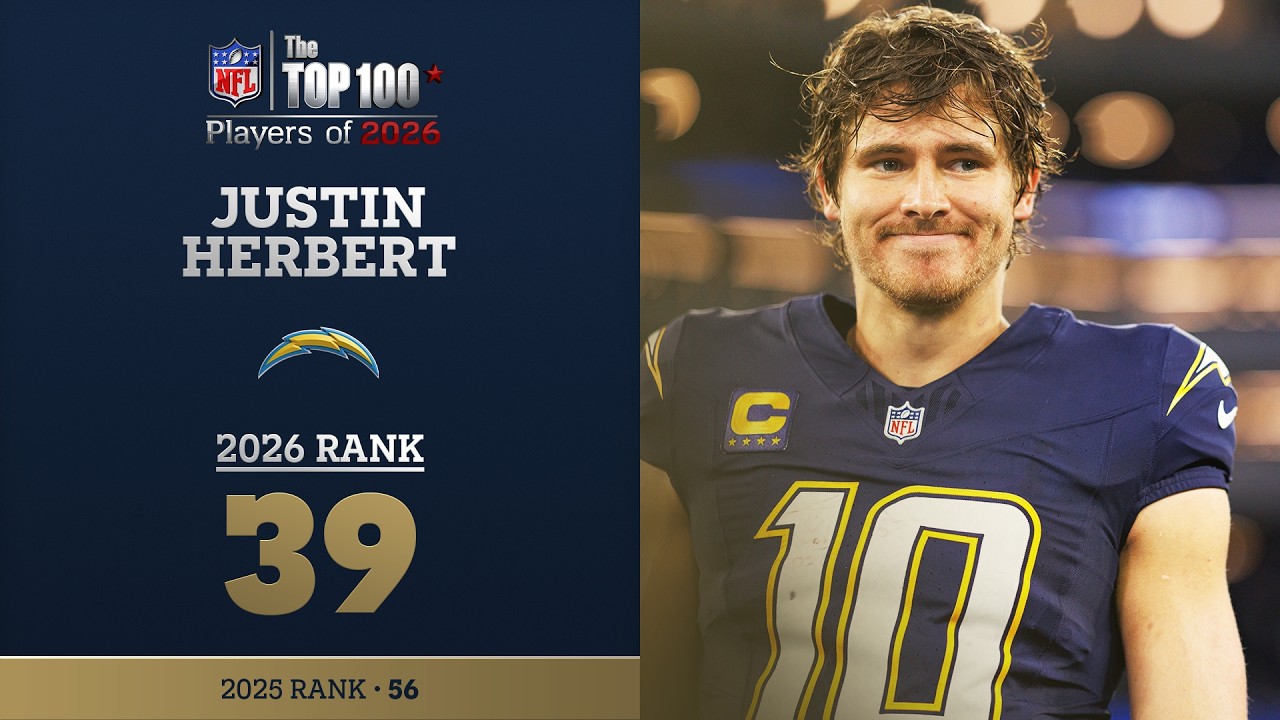 39: Justin Herbert (QB, Chargers) | Top 100 Players of 2026
