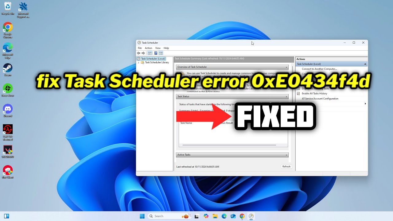 (FIXED) Task Scheduler error 0xE0434f4d in windows 10/11