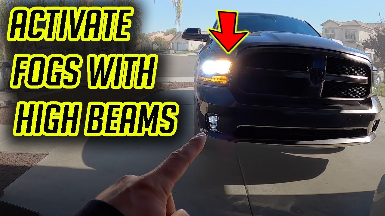 HOW TO KEEP YOUR FOG LIGHTS FROM TURNING OFF WITH HIGH BEAMS 4TH GEN RAM TRUCK
