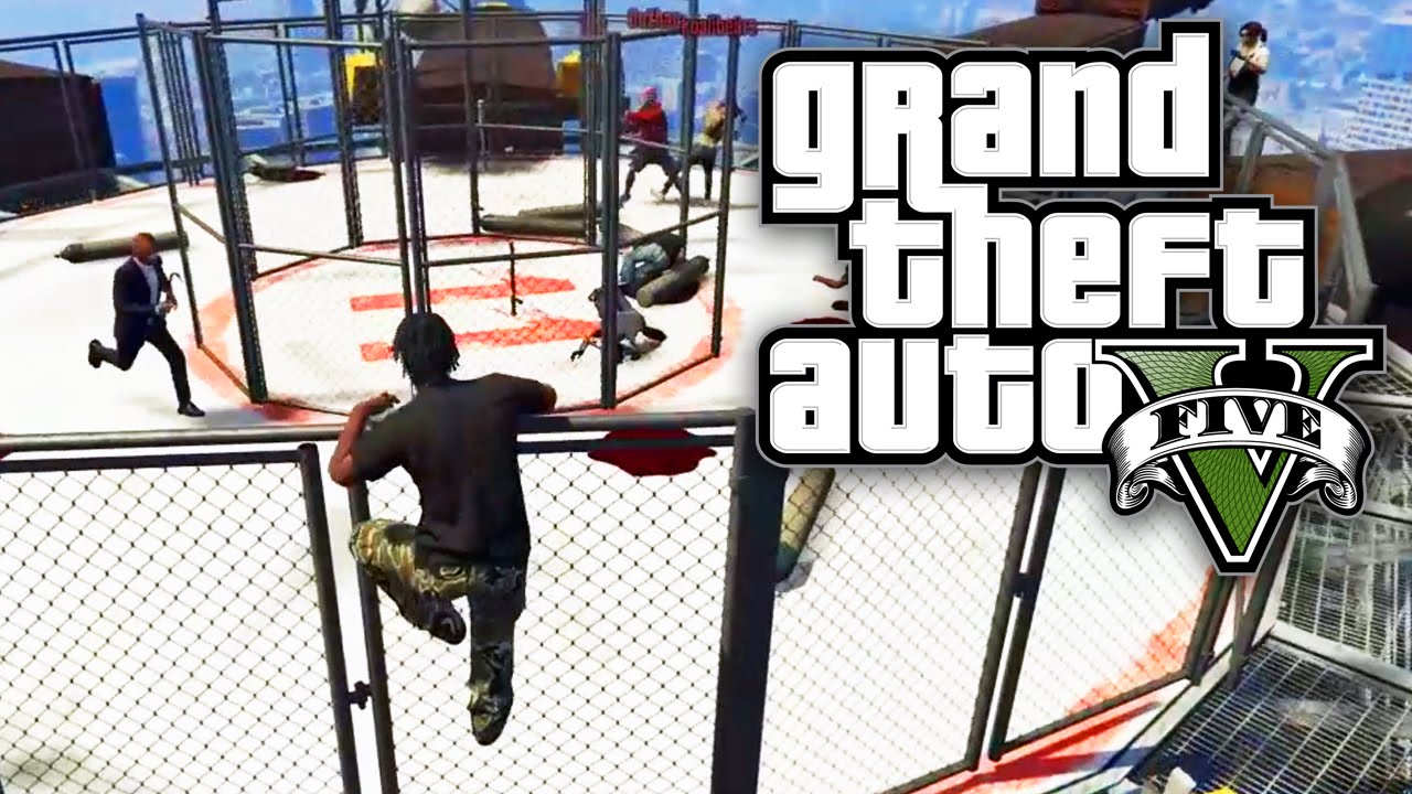 GTA 5 Online - SKYSCRAPER CAGE MATCH! (GTA V Online)