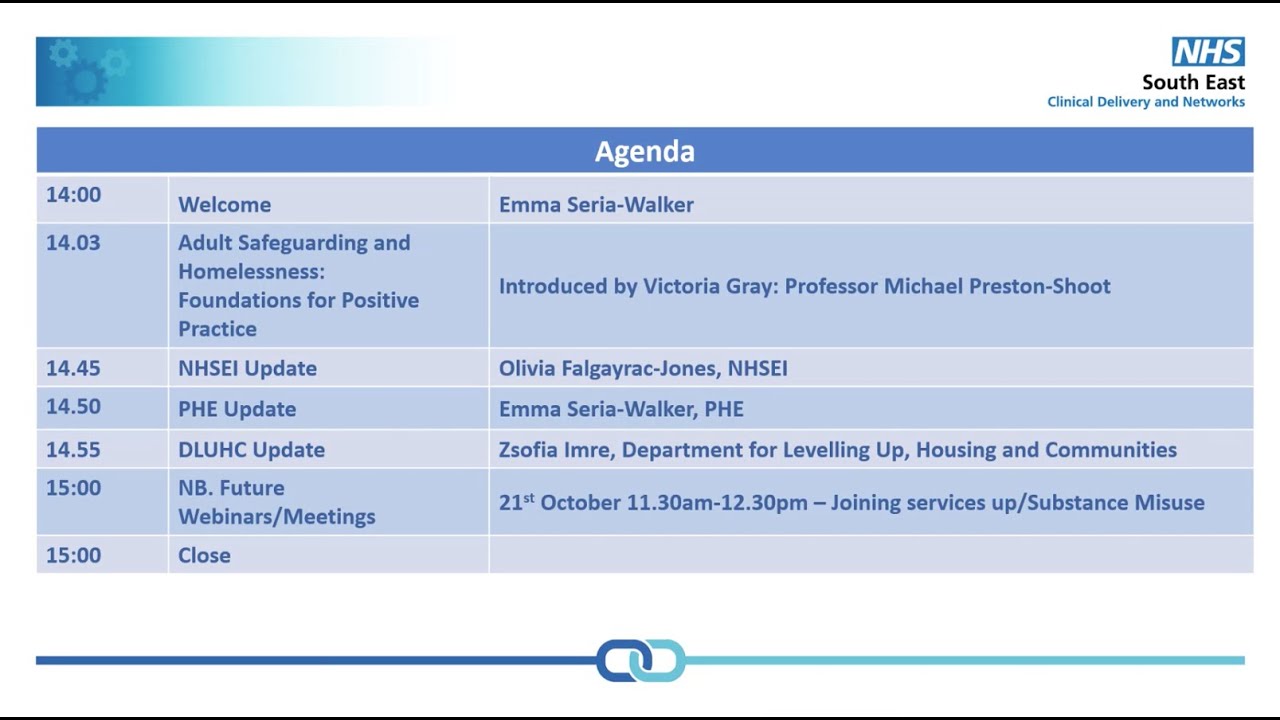 Webinar 24; Safeguarding Adult Reviews; SE system wide response to Covid19 and Homelessness 23.09.21