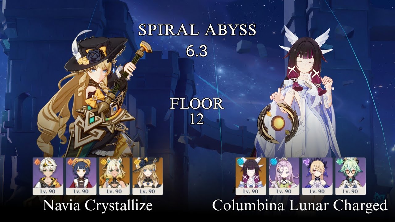 F2P | Navia Crystallize || Columbina Lunar Charged | Spiral Abyss 6.3 | Floor 12 | Genshin Impact