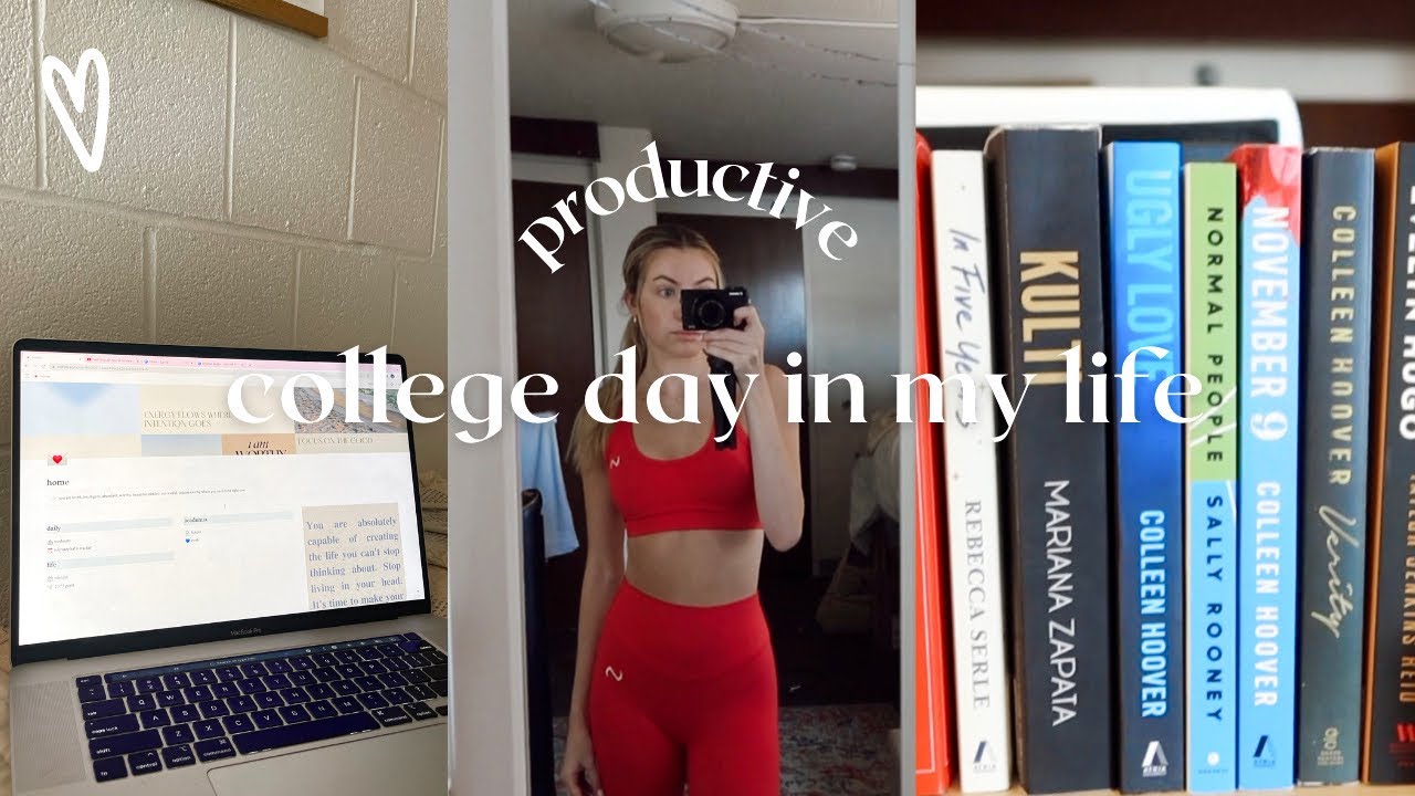 productive day in my life in college // workout, meals, homework, art museum