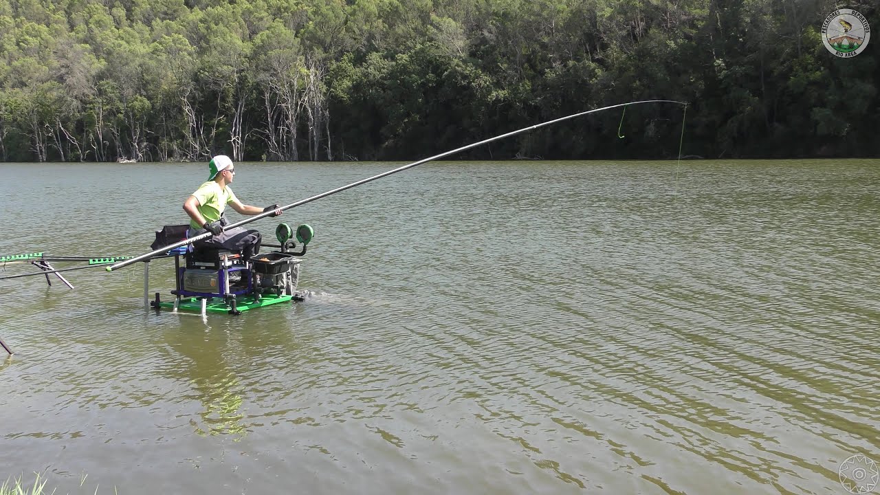 Pescando en el río Arga