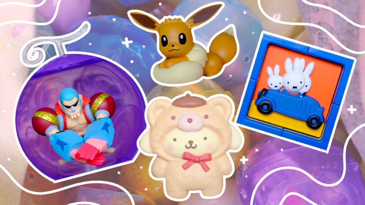 $100 gachapon haul in harajuku ♡ japan vlog 2023 ♡ pokemon, sanrio, miffy, one piece & more!