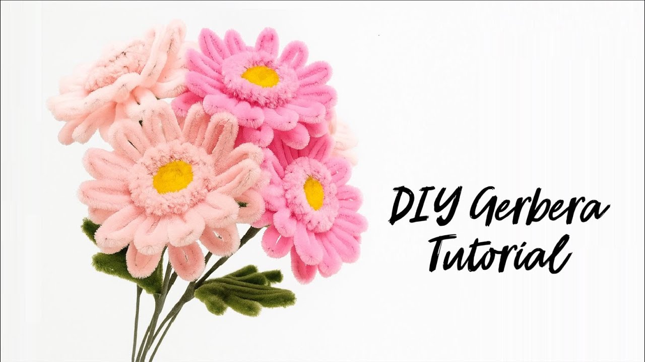 How to Make a Pipe Cleaner Gerbera Flower | Easy DIY Craft Tutorial