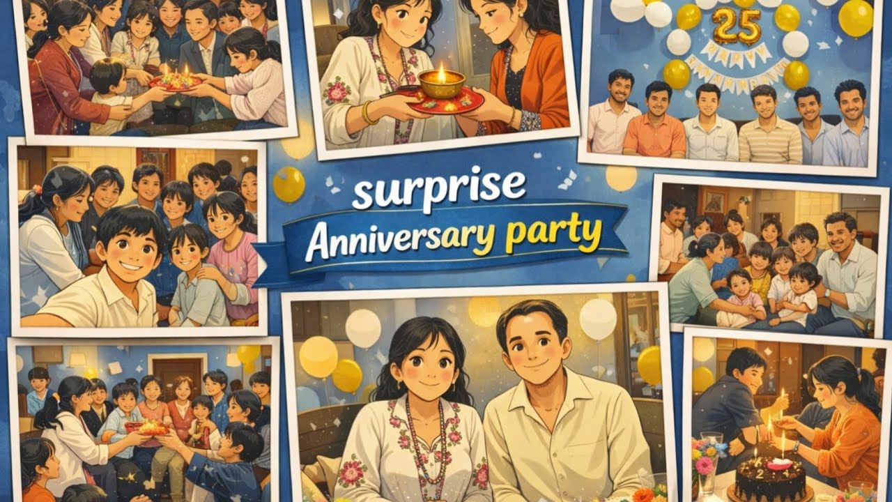 Surprise anniversary celebration 🎉 #konkani comedy video #goancomedy #funmasti #funny 