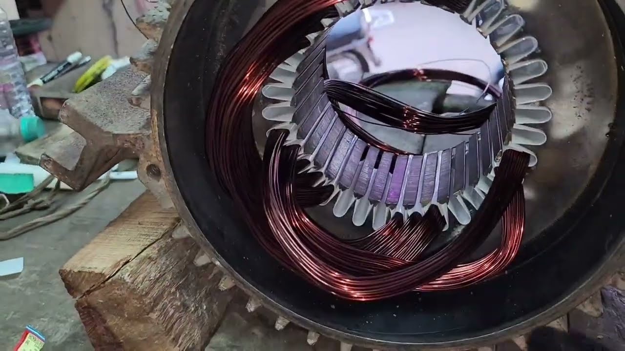 TEXMO 5 HP 2900 RPM MONOBLOCK MOTOR _ SINGLE WINDING  DETAILS. #rewinding #electrical