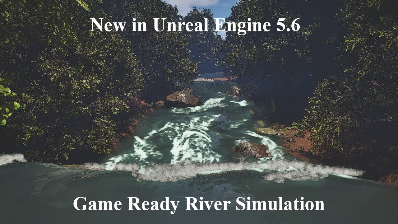 New in Unreal Engine 5.6 - Turn your Water Body River into a Game Ready Niagara 2D Fluid Simulation.