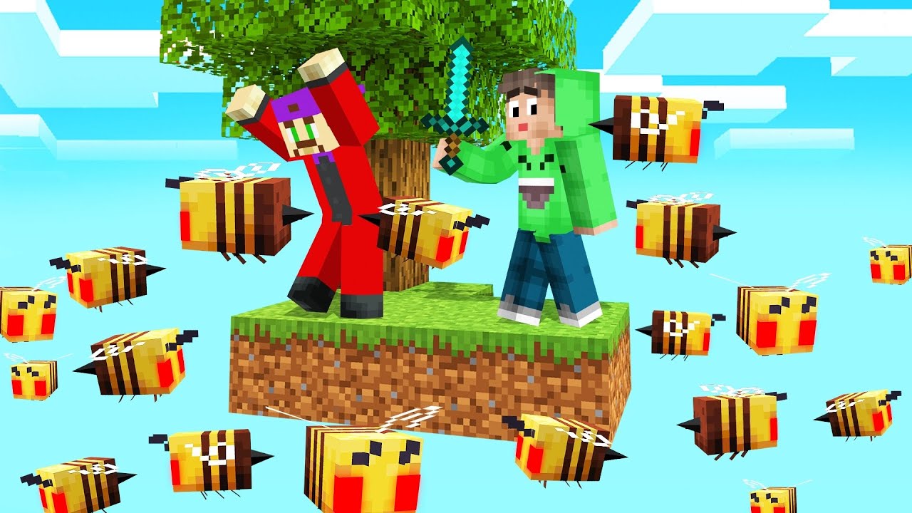 SKYBLOCK But STINGING BEES Are RISING! (Minecraft)