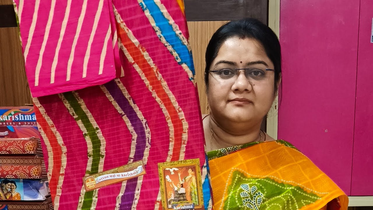 Leheria Design Karishma Cotton Saree With Blouse//For Booking WhatsApp on 8114304626