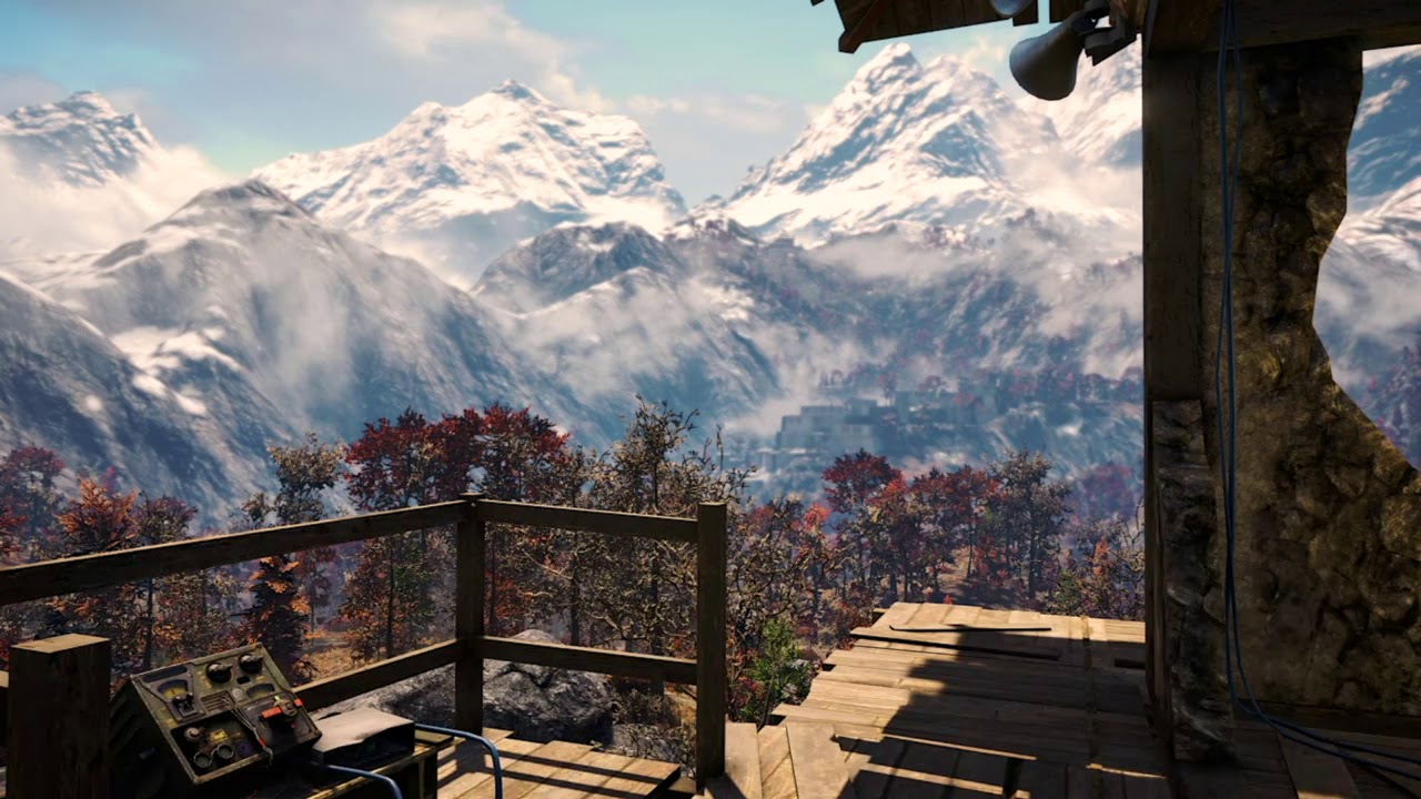 Far Cry 4 - Bell Tower Ambiance (music, jingling, creaking wood, wind)