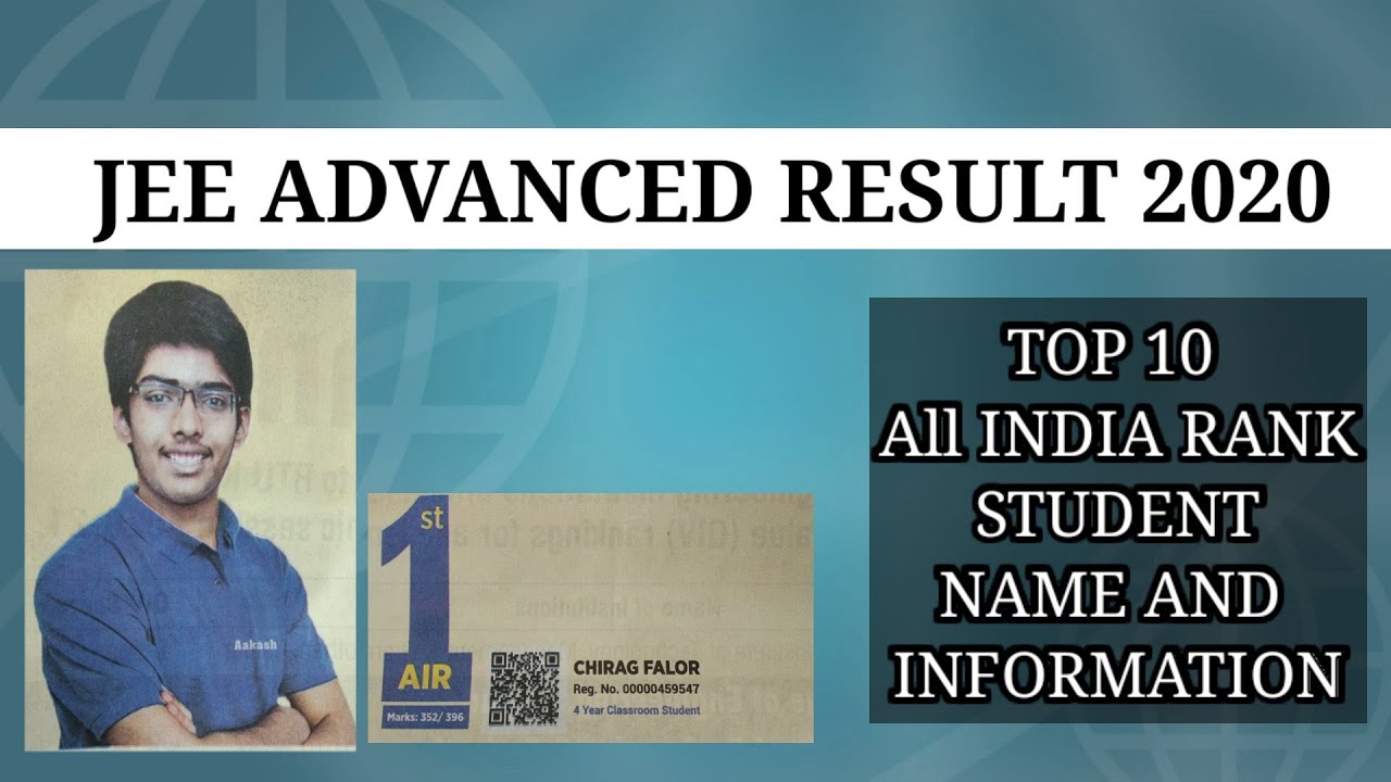 jee advanced 2020 results II jee advanced 2020 II jee advanced 2020 topper