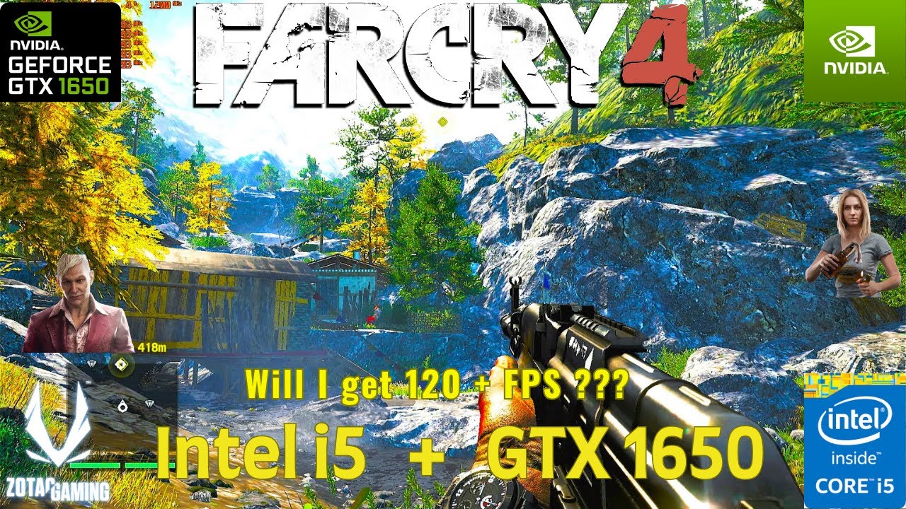 Farcry 4 on GTX 1650+i5 at All Settings HD UHD 4k