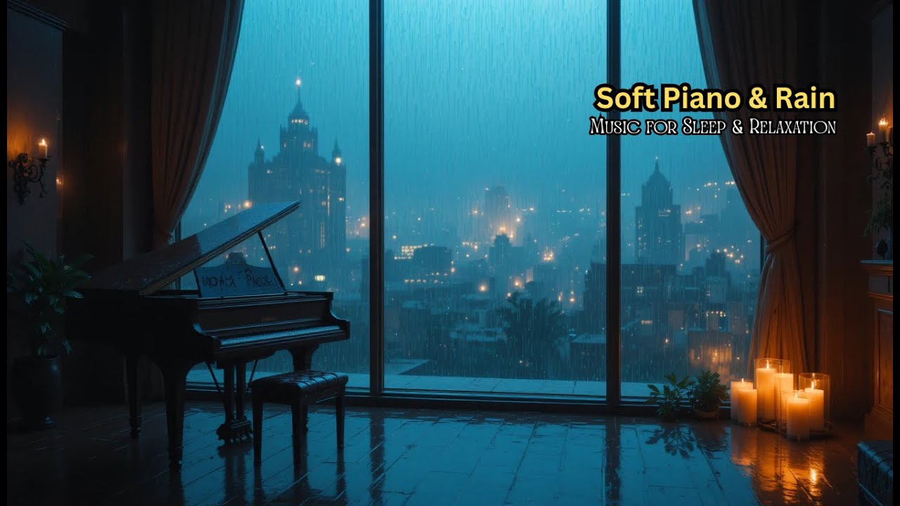 (No Ads) Sleep Instantly with Rain & Piano • Deep Rest for Overthinking & Insomnia