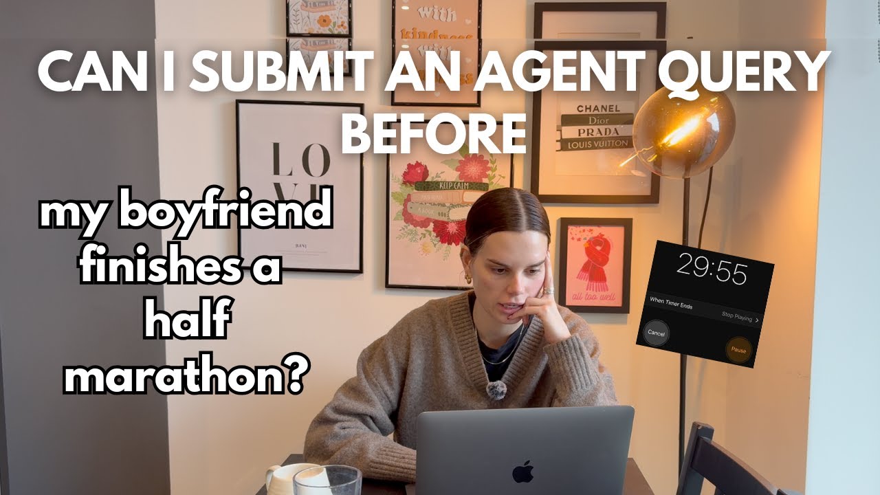write & send a literary agent query with me before my boyfriend finishes running a half marathon🏃🏽⏱️