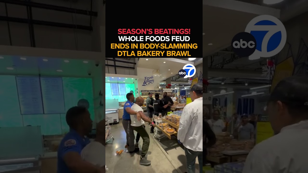 Fight inside downtown LA Whole Foods caught on video