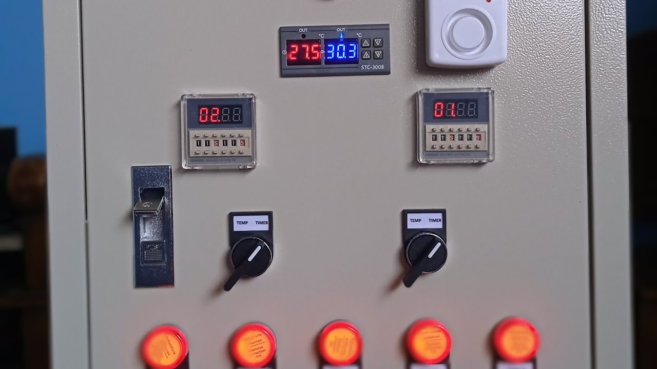 Panel kontrol blower kandang ayam clouse house 2 lantai dalam 1 box panel 