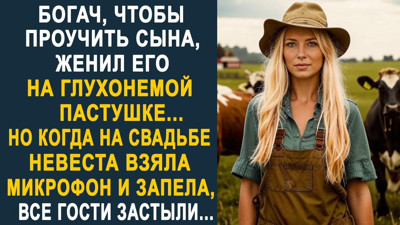 Богач женил сына на глухонемой пастушке. Но когда на свадьбе невеста взяла микрофон и запела...