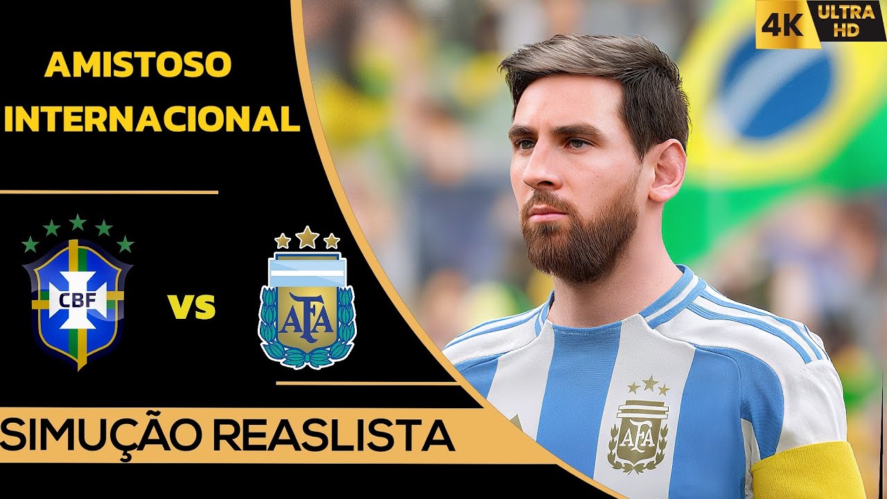 ARGENTINA X BRASIL | AMISTOSO INTERNACIONAL | GOGOSZ PATCH 4K60FPS GAMEPLAY ULTRA REALISTA.