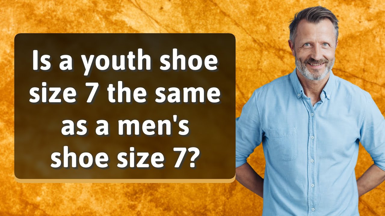 Is a youth shoe size 7 the same as a men's shoe size 7?