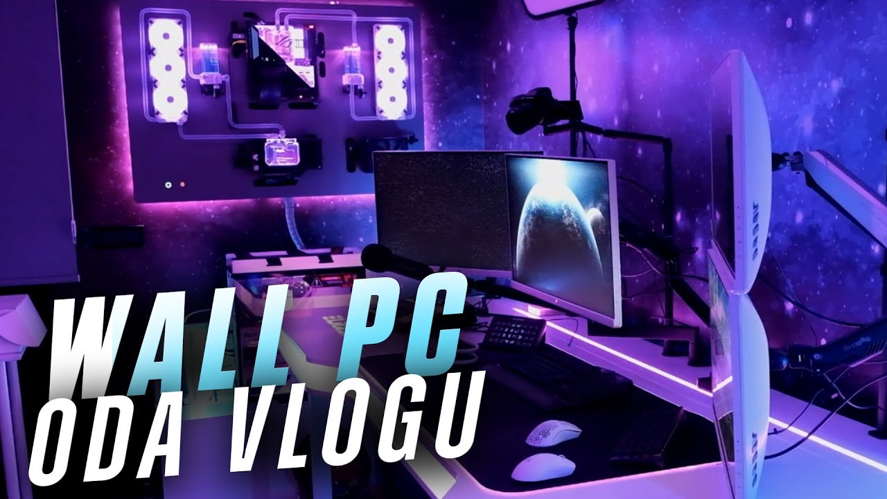 ELRAENN YAYIN ODASI VLOGU #3 - BİLGİSAYARI DUVARA ASTIK, TÜM SETUP YENİLENDİ